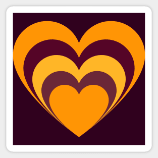 Autumn color shift heart - burgundy Sticker